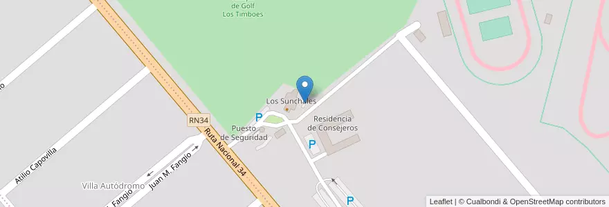 Mapa de ubicacion de Estacionamiento del Personal en Argentine, Santa Fe, Departamento Castellanos, Municipio De Sunchales.