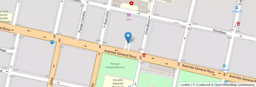 Mapa de ubicacion de Estacionamiento del Supe Vea en Argentina, Tucumán, San Miguel De Tucumán, Departamento Capital, San Miguel De Tucumán.