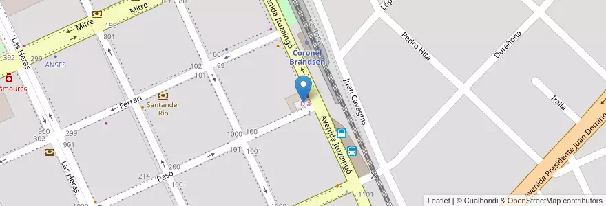 Mapa de ubicacion de Estacionamiento Día% en Argentinië, Buenos Aires, Brandsen.