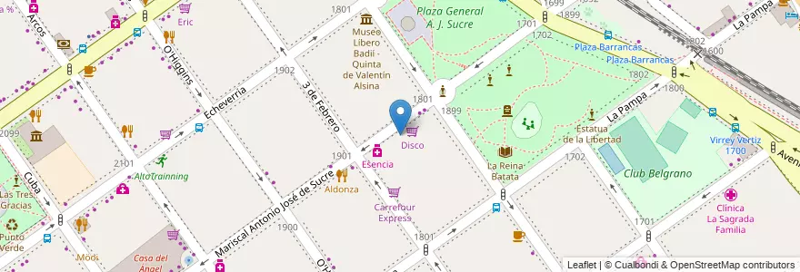 Mapa de ubicacion de Estacionamiento Disco, Belgrano en Argentina, Autonomous City Of Buenos Aires, Autonomous City Of Buenos Aires, Comuna 13.