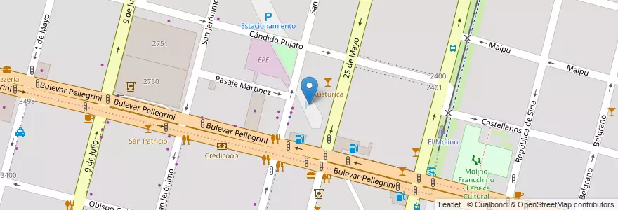 Mapa de ubicacion de Estacionamiento El Litoral en Argentine, Santa Fe, Departamento La Capital, Santa Fe Capital, Santa Fe.