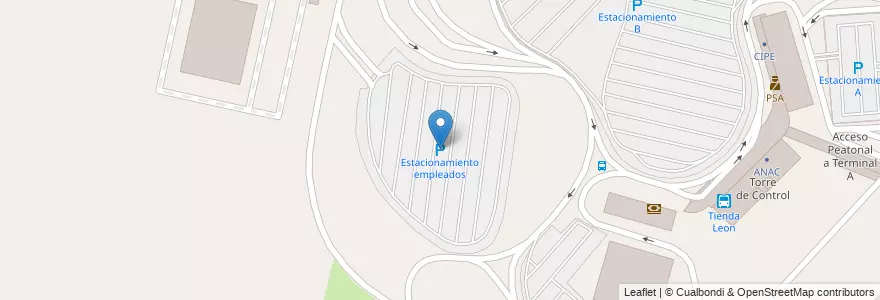 Mapa de ubicacion de Estacionamiento empleados en Argentina, Buenos Aires, Partido De Ezeiza, Aeropuerto Internacional Ezeiza.