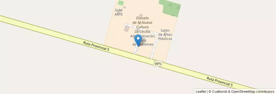 Mapa de ubicacion de Estacionamiento Escuela en Argentinië, Santa Fe, Departamento La Capital, Municipio De Monte Vera.