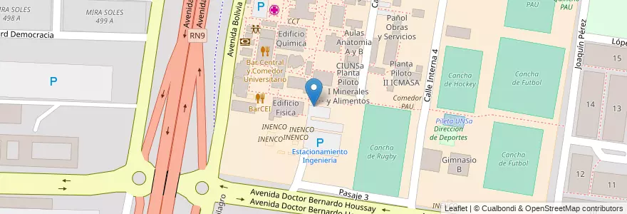 Mapa de ubicacion de Estacionamiento Exclusivo Personas con Discapacidad en آرژانتین, Salta, Capital, Municipio De Salta, Salta.