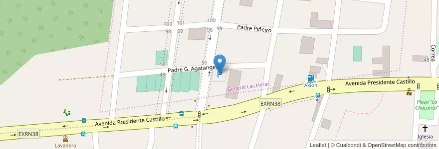 Mapa de ubicacion de Estacionamiento F5 en 아르헨티나, Catamarca, Departamento Capital, Municipio De San Fernando Del Valle De Catamarca, San Fernando Del Valle De Catamarca.