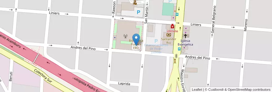 Mapa de ubicacion de Estacionamiento interno FRD en アルゼンチン, ブエノスアイレス州, Partido De Campana.