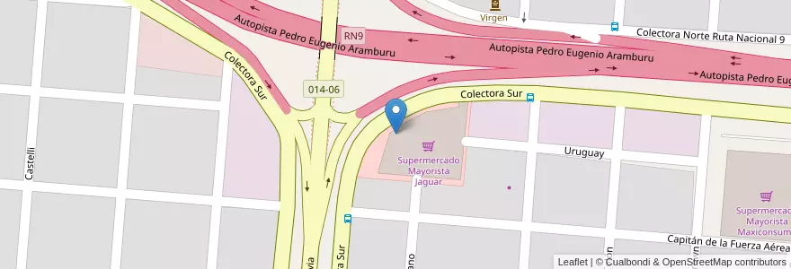 Mapa de ubicacion de Estacionamiento Jaguar en 阿根廷, 布宜诺斯艾利斯省, Partido De Campana.