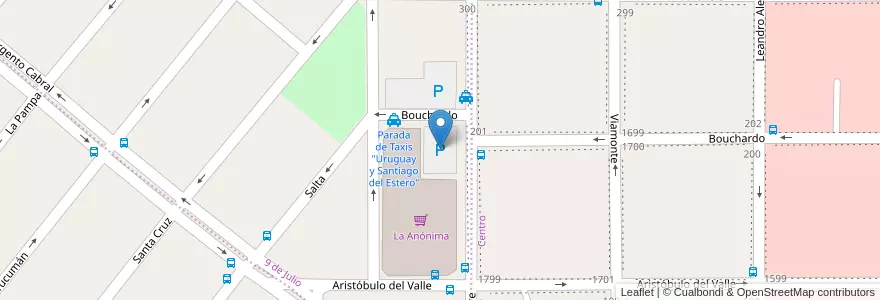 Mapa de ubicacion de Estacionamiento La Anonima en Arjantin, Chubut, Departamento Escalante, Comodoro Rivadavia.