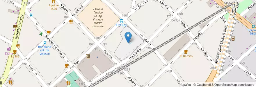 Mapa de ubicacion de Estacionamiento La Caja, Chacarita en Arjantin, Ciudad Autónoma De Buenos Aires, Buenos Aires, Comuna 15.