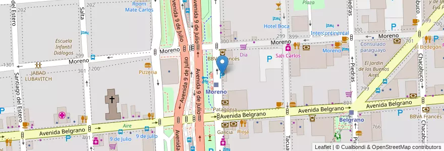 Mapa de ubicacion de Estacionamiento, Montserrat en Argentinië, Ciudad Autónoma De Buenos Aires, Comuna 1, Buenos Aires.