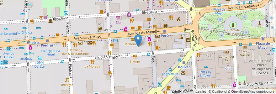 Mapa de ubicacion de Estacionamiento, Montserrat en 阿根廷, Ciudad Autónoma De Buenos Aires, Comuna 1, 布宜诺斯艾利斯.