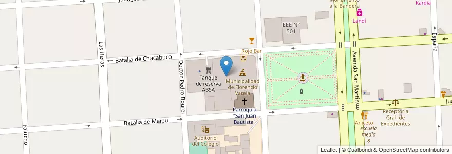 Mapa de ubicacion de Estacionamiento Municipalidad en Argentina, Provincia Di Buenos Aires, Partido De Florencio Varela, Florencio Varela.