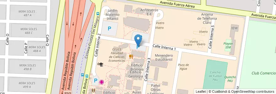 Mapa de ubicacion de Estacionamiento Naturales en Arjantin, Salta, Capital, Municipio De Salta, Salta.