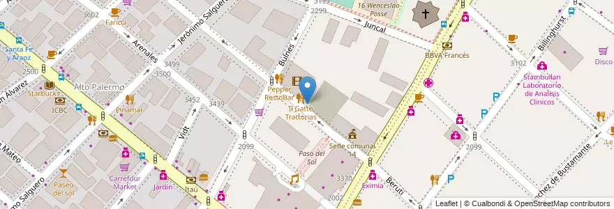 Mapa de ubicacion de Estacionamiento, Palermo en آرژانتین, Ciudad Autónoma De Buenos Aires, Buenos Aires, Comuna 14.