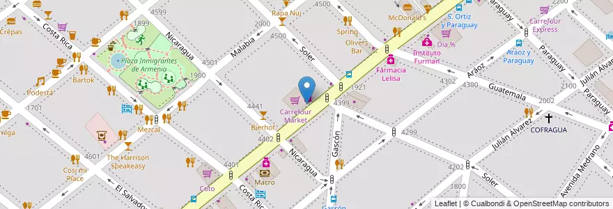 Mapa de ubicacion de Estacionamiento, Palermo en Argentinien, Ciudad Autónoma De Buenos Aires, Buenos Aires, Comuna 14.