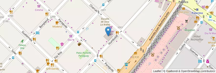 Mapa de ubicacion de Estacionamiento, Palermo en Аргентина, Буэнос-Айрес, Буэнос-Айрес, Comuna 14.