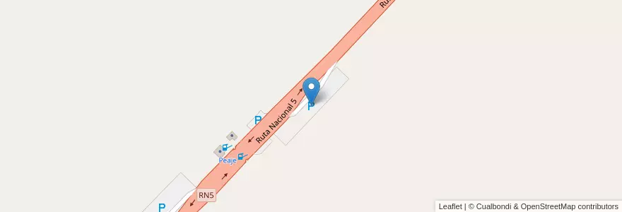 Mapa de ubicacion de Estacionamiento para camiones en آرژانتین, استان بوئنوس آیرس, Partido De Nueve De Julio, Cuartel Dennehy.