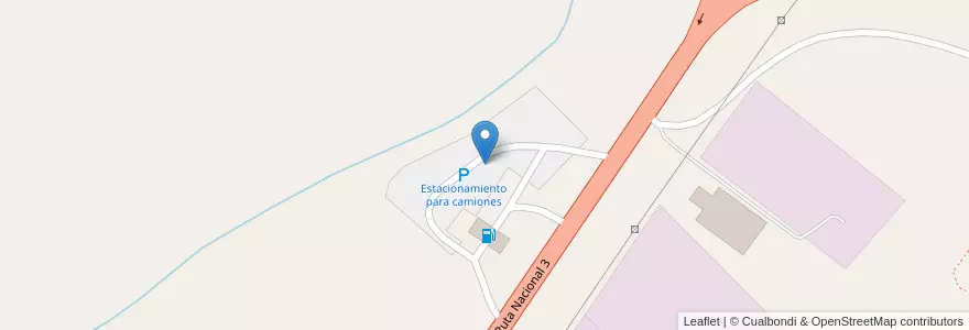Mapa de ubicacion de Estacionamiento para camiones en آرژانتین, چوبوت, Trelew, Departamento Rawson.