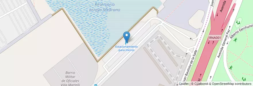 Mapa de ubicacion de Estacionamiento para micros en アルゼンチン, ブエノスアイレス州, Partido De Vicente López, Vicente López.