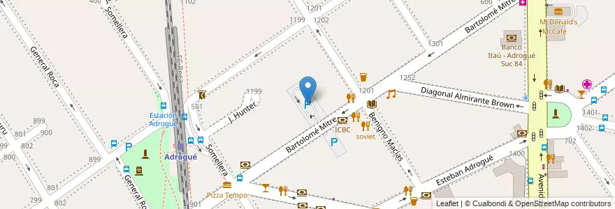 Mapa de ubicacion de Estacionamiento por Hora en آرژانتین, استان بوئنوس آیرس, Partido De Almirante Brown, Adrogué.