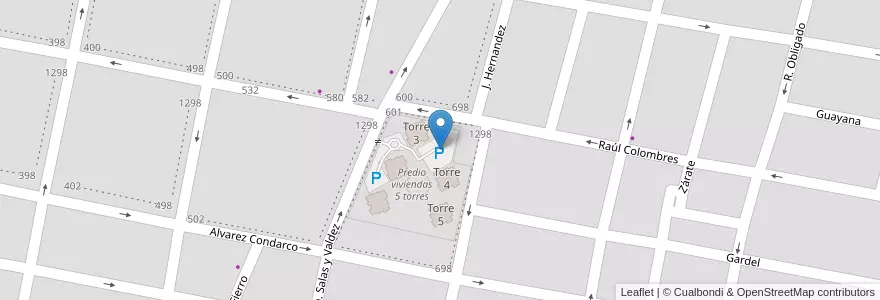 Mapa de ubicacion de Estacionamiento privado en Argentinien, Tucumán, San Miguel De Tucumán, Departamento Capital, San Miguel De Tucumán.