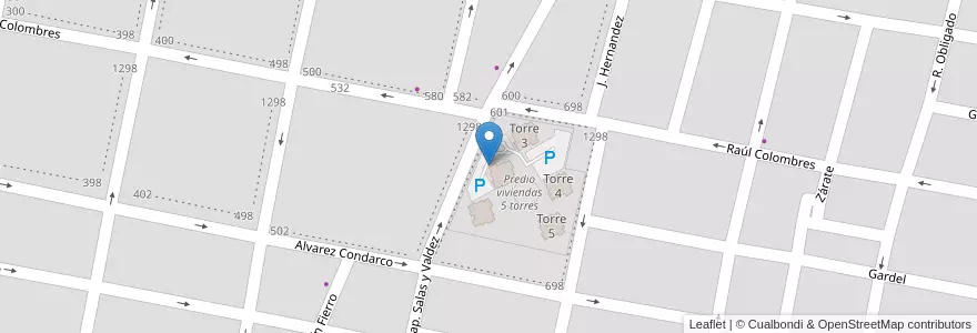 Mapa de ubicacion de Estacionamiento privado en Argentinië, Tucumán, San Miguel De Tucumán, Departamento Capital, San Miguel De Tucumán.