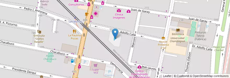Mapa de ubicacion de Estacionamiento Privado Universidad Champagnat en Argentine, Chili, Mendoza, Godoy Cruz, Departamento Godoy Cruz, Distrito Ciudad De Godoy Cruz.