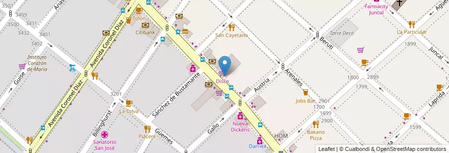 Mapa de ubicacion de Estacionamiento, Recoleta en آرژانتین, Ciudad Autónoma De Buenos Aires, Comuna 2, Buenos Aires.
