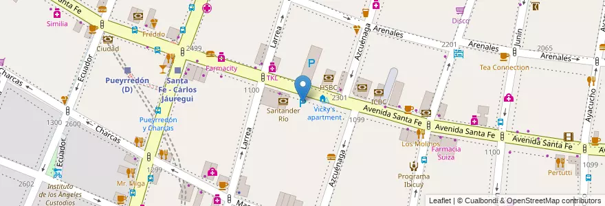 Mapa de ubicacion de Estacionamiento, Recoleta en Arjantin, Ciudad Autónoma De Buenos Aires, Comuna 2, Buenos Aires.
