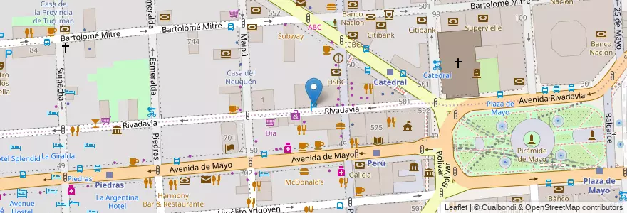 Mapa de ubicacion de Estacionamiento, San Nicolas en الأرجنتين, Ciudad Autónoma De Buenos Aires, Comuna 1, Buenos Aires.