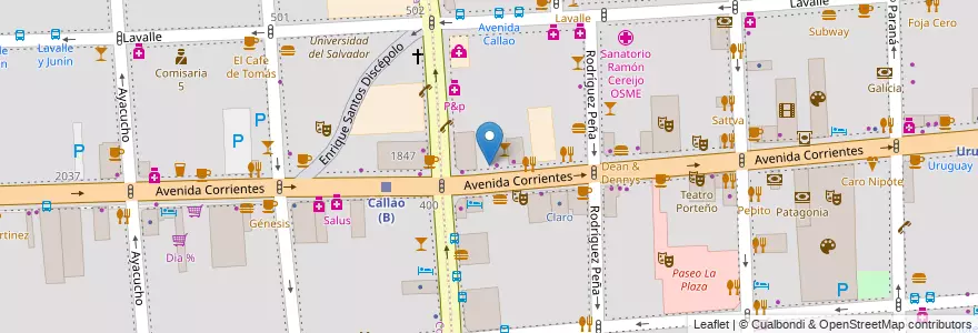Mapa de ubicacion de Estacionamiento, San Nicolas en 阿根廷, Ciudad Autónoma De Buenos Aires, 布宜诺斯艾利斯.