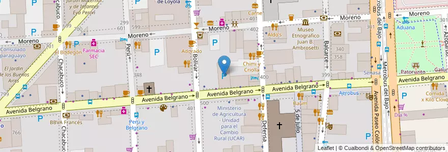 Mapa de ubicacion de Estacionamiento Santo Domingo, Montserrat en Arjantin, Ciudad Autónoma De Buenos Aires, Comuna 1, Buenos Aires.