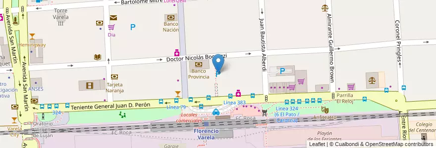 Mapa de ubicacion de Estacionamiento subterráneo "El Morenito" en Arjantin, Buenos Aires, Partido De Florencio Varela, Florencio Varela.