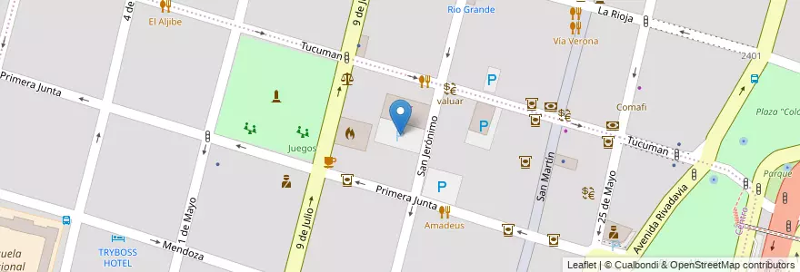 Mapa de ubicacion de Estacionamiento Supermercado en Argentinië, Santa Fe, Departamento La Capital, Santa Fe Capital, Santa Fe.