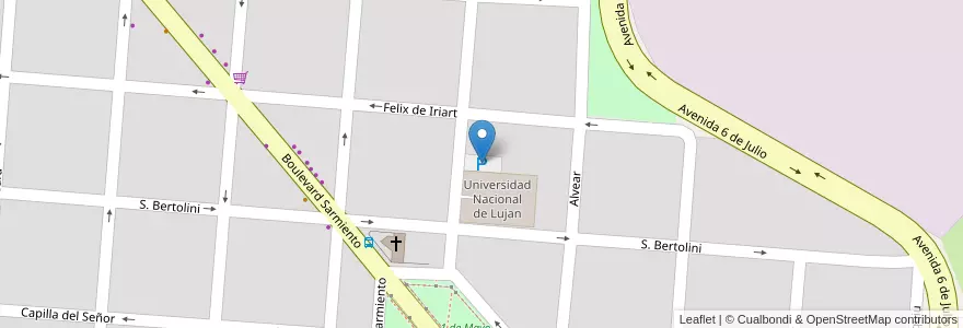 Mapa de ubicacion de Estacionamiento UNLU en 阿根廷, 布宜诺斯艾利斯省, Partido De Campana.