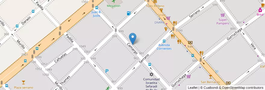 Mapa de ubicacion de Estacionamiento, Villa Crespo en 아르헨티나, Ciudad Autónoma De Buenos Aires, 부에노스아이레스, Comuna 15.