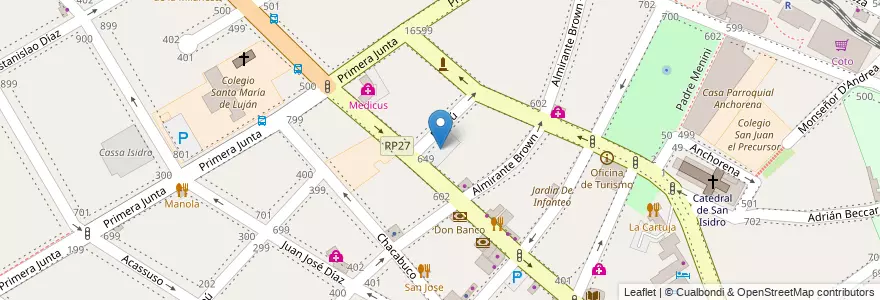 Mapa de ubicacion de Estacione en Argentina, Buenos Aires, Partido De San Isidro, San Isidro.