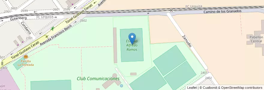 Mapa de ubicacion de Estadio Alfredo Ramos, Agronomia en Argentine, Ciudad Autónoma De Buenos Aires, Buenos Aires, Comuna 15.