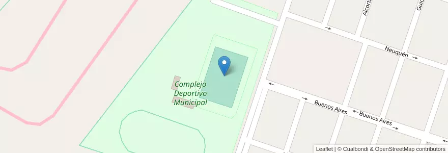 Mapa de ubicacion de Estadio Angel Mingorance en 아르헨티나, 부에노스아이레스주, Partido De Bragado, Cuartel Chacras De Bragado.