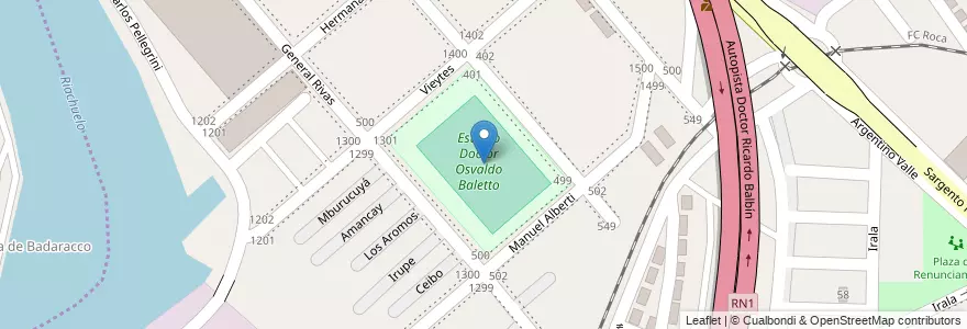 Mapa de ubicacion de Estadio C.A. San Telmo en Arjantin, Partido De Avellaneda, Dock Sud.