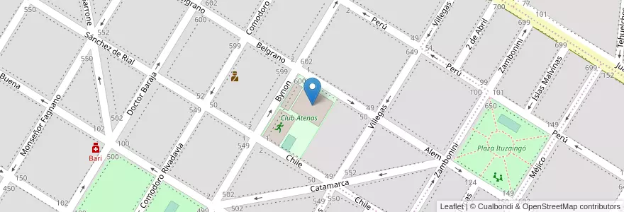 Mapa de ubicacion de Estadio Carmelo Tríodi Calá en Argentina, Buenos Aires, Partido De Patagones, Carmen De Patagones.
