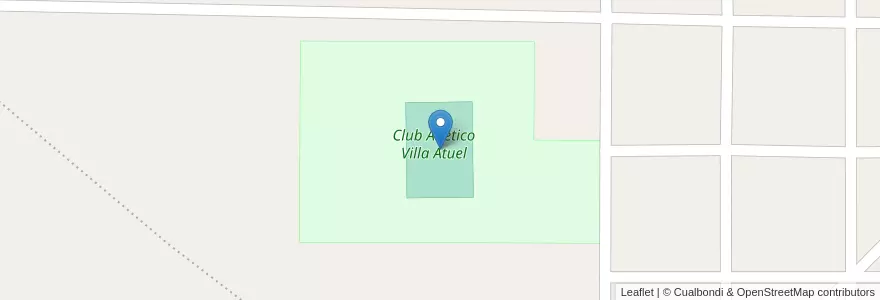 Mapa de ubicacion de Estadio CAVA en Arjantin, Şili, Mendoza, Departamento San Rafael, Distrito Villa Atuel.