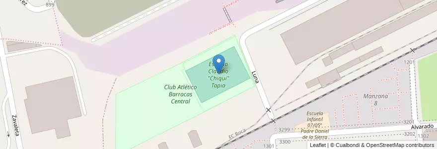Mapa de ubicacion de Estadio Claudio "Chiqui" Tapia, Barracas en 아르헨티나, Ciudad Autónoma De Buenos Aires, Comuna 4, 부에노스아이레스.