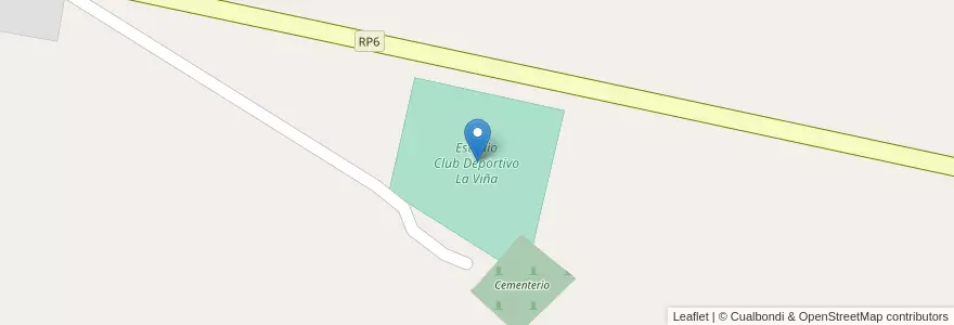 Mapa de ubicacion de Estadio Club Deportivo La Viña en 아르헨티나, Salta, La Viña, Municipio De La Viña.