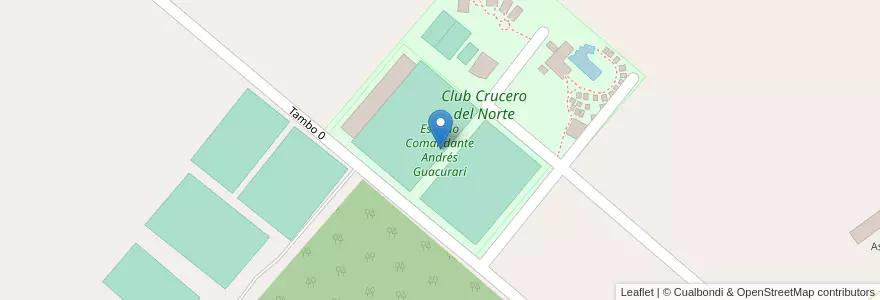 Mapa de ubicacion de Estadio Comandante Andrés Guacurarí en アルゼンチン, ミシオネス州, Departamento Capital, Municipio De Garupá.