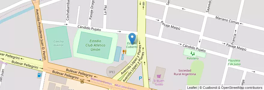 Mapa de ubicacion de Estadio Cubierto en Аргентина, Санта-Фе, Departamento La Capital, Santa Fe Capital, Santa Fe.