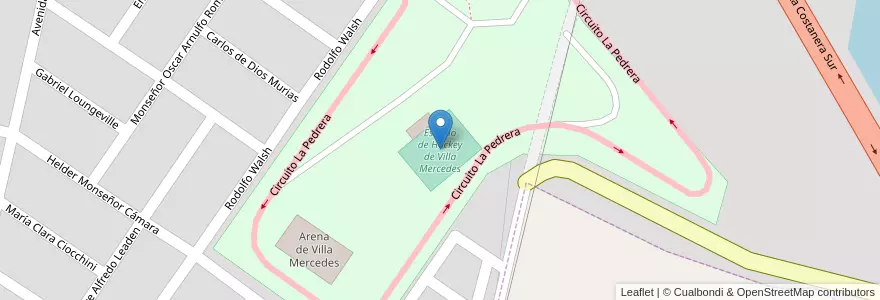 Mapa de ubicacion de Estadio de Hóckey de Villa Mercedes en Argentinië, San Luis, General Pedernera, Villa Mercedes, Municipio De Villa Mercedes.