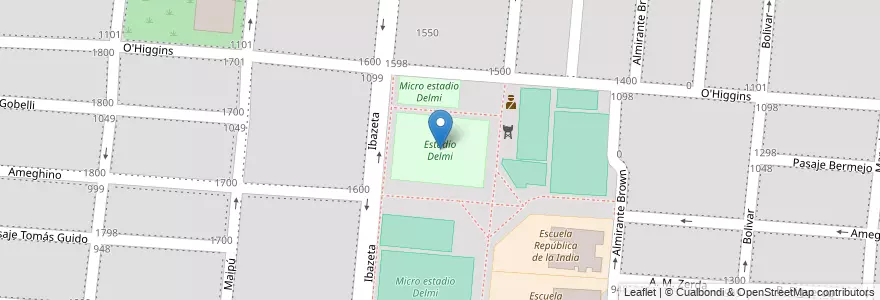 Mapa de ubicacion de Estadio Delmi en 아르헨티나, Salta, Capital, Municipio De Salta, Salta.