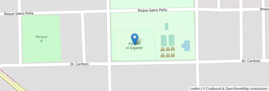 Mapa de ubicacion de Estadio el Gigante en Argentina, Córdoba, Departamento General Roca, Pedanía Italó, Jovita.