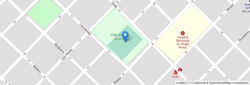 Mapa de ubicacion de Estadio "Emilio S. Puente" en 阿根廷, 布宜诺斯艾利斯省, Partido De Azul.